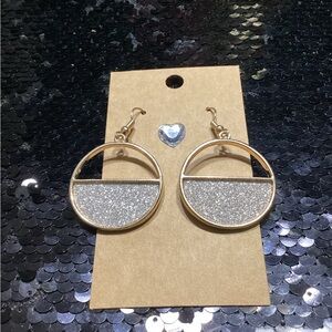 Chic Gold and Silver Circle Earrings
